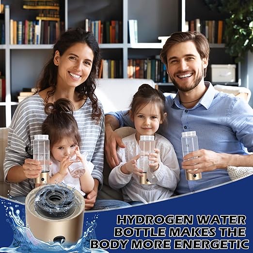 Hydrogen Water Bottle, VirKech 11oz 1600PPB Hydrogen Rich Water Bottle Generator with SPE/PEM 3 Mins Quick Electrolysis and Leak-Proof to Slow Down Aging, Best Gift for Women and Men