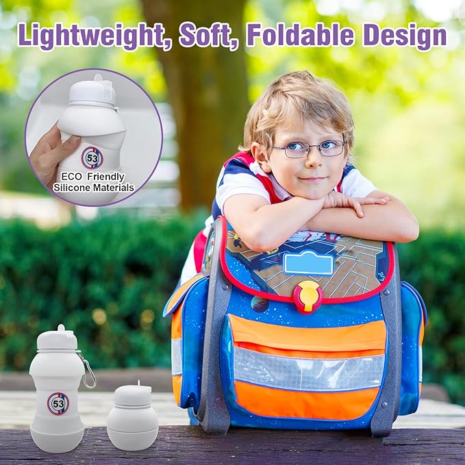 TOTU 20oz Water Bottle BPA Free, for Travel, Sports, Gym, Camping, Hiking, All Essentials