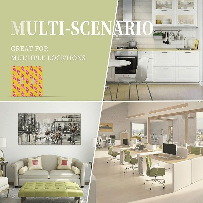 Beautiful Shell Multicolored Double Toggle Light Switch Covers 2 Gang Wall Plate Dual Decorative Switchplate Electrical Faceplate for Bathroom Country Kitchen Bedroom Decor, 4.9" x 5"