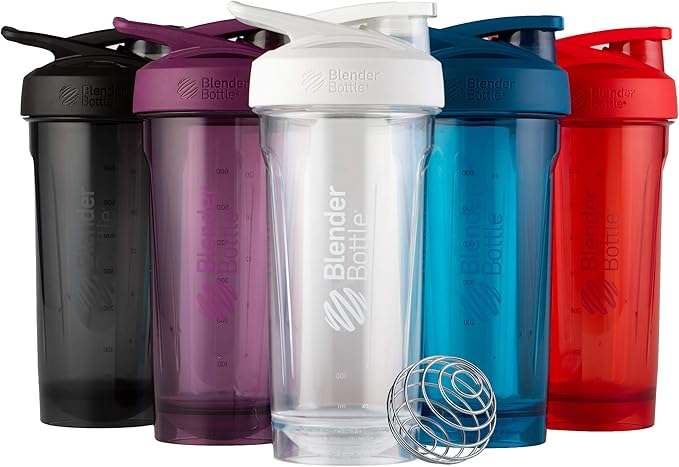 BlenderBottle Strada Shaker Cup Perfect for Protein Shakes and Pre Workout, 28-Ounce, Black