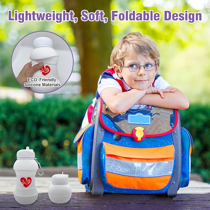 TOTU 20oz Water Bottle BPA Free, for Travel, Sports, Gym, Camping, Hiking, All Essentials