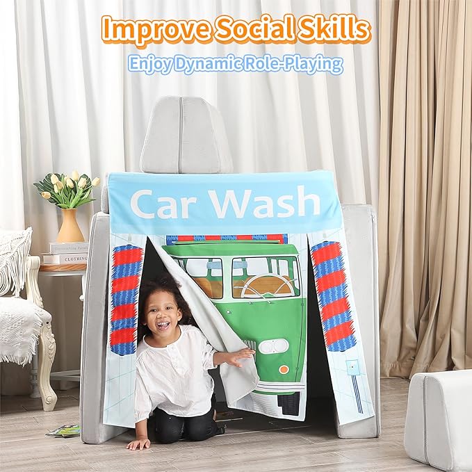 Play Panels for Kids Foam Play Couch, Car Wash