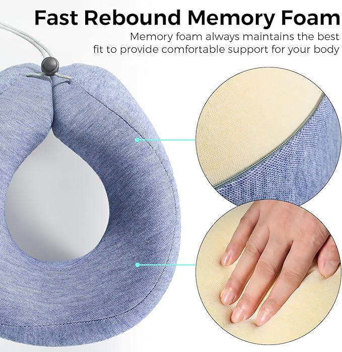 Neck Pillow-Airplane Travel-Pillows Protects The Neck 360 Degrees,Airplane Pillow for Long Flight for Pain Relief Sleeping,Best Travel-Pillows for Long Flights