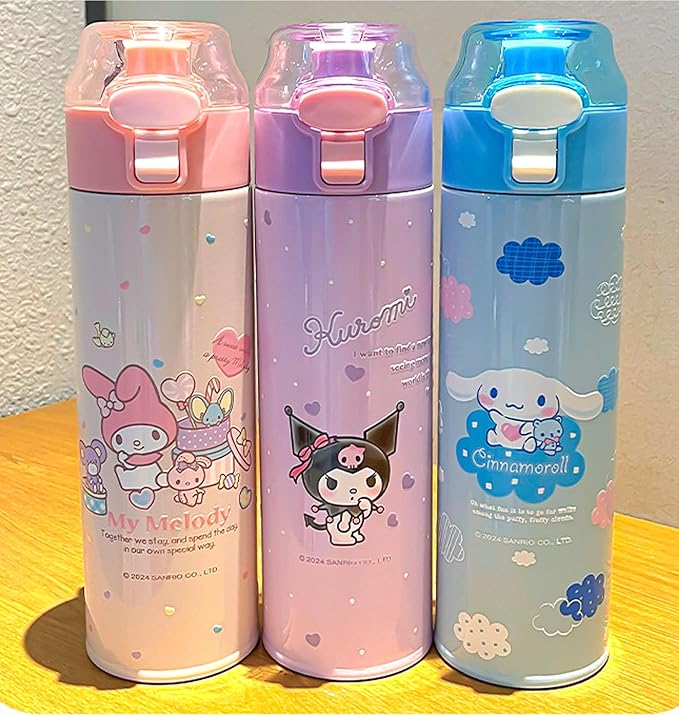 Melody Stainless Steel Insulated Water Bottle 480ml - Pink