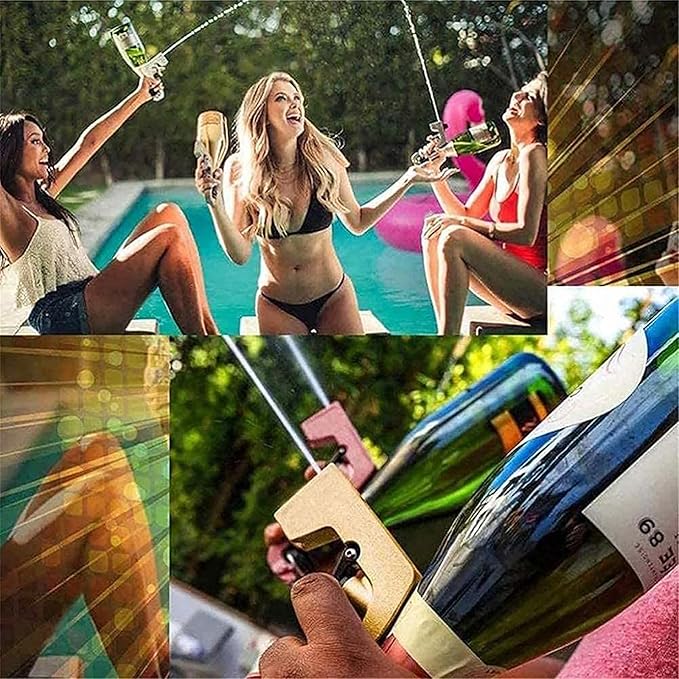 Champagne Gun,Champagne Gun Shooter,Beer Gun,Champagne Spray Gun,Beer Water Gun,Beer Gun For Birthday Celebrations,Adjustable Champagne Sprayer,Champagne Gun Shooter (Black)