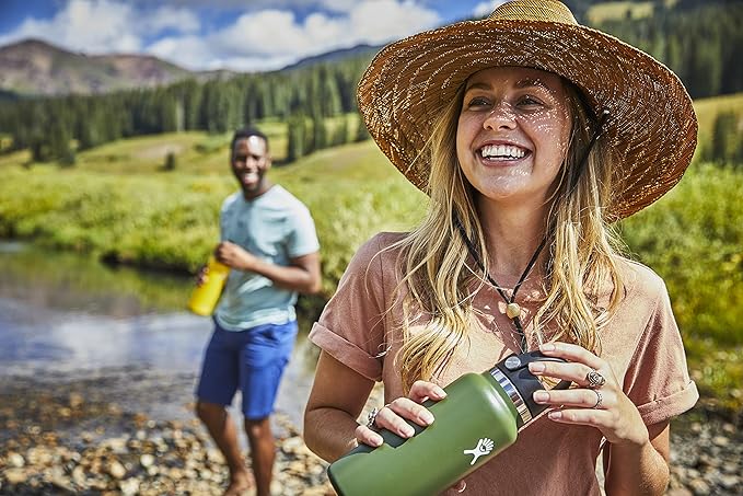 Hydro Flask Stainless Steel Wide Mouth Bottle with Flex Sip Lid and Double-Wall Vacuum Insulation for Coffee, Tea and Drinks