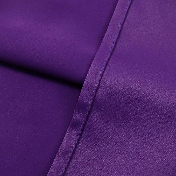 Purple Valance for Bathroom Solid Grommet Top Blackout Valance Window Treatment for Living Room Short Straight Drape Valance for Bedroom Kids Room 52X18 1 Panel Royal Purple