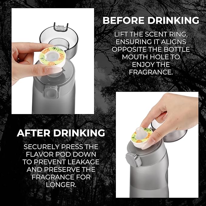 Air Water Bottle 650ML - Scented Air Water up Bottle with 7 Flavor Pods, BPA-Free Tritan, With Cleaning Kit | Sugar-Free Hydration Solution Flavored Water Bottle