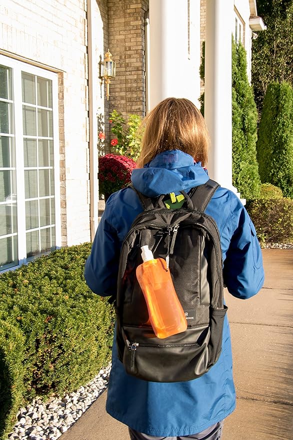 Clever Creations Collapsible Sports Water Bottle 3 Pack, Foldable Leak Proof Travel Bottles for Camping and Hiking, 480 mL Capacity, Blue, Orange, and Green