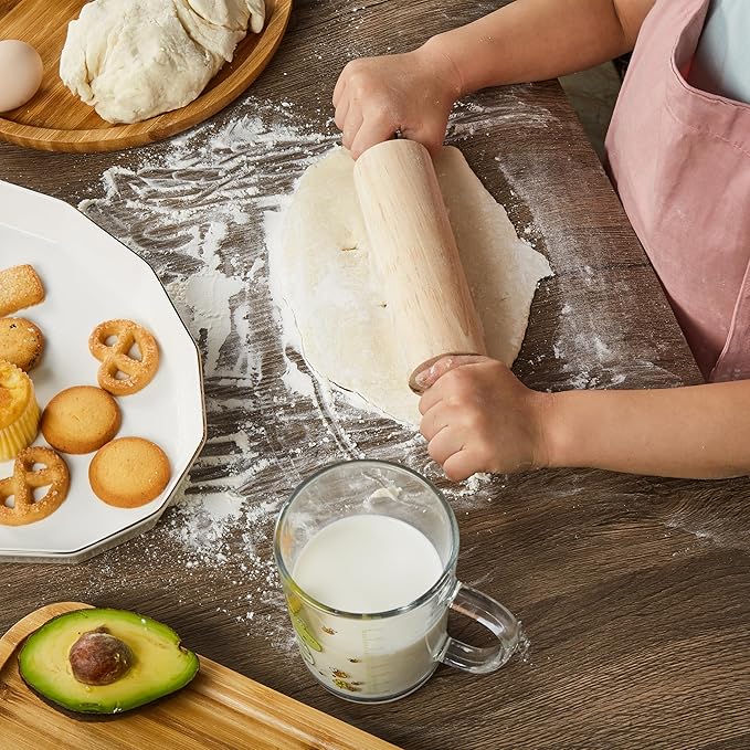 Kids Cooking & Baking Sets Real Little Chef Cooking Utensils Kitchen Set Gifts for Girls Boys Juniors with Utensils Cutting Board Kids Safe Knife Rolling Pin Apron Storage Box (Blue Green)