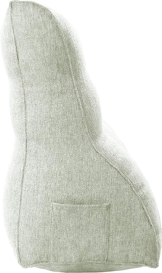 Daneey Multifunctional Headboard Pillow Queen Heighten Headboard Wedge Pillow Bolster Pillow for Bed Reading Pillow Adult Back Pillow for Sitting in Bed Wedge Pillow Headboard, Washable Beige Cover