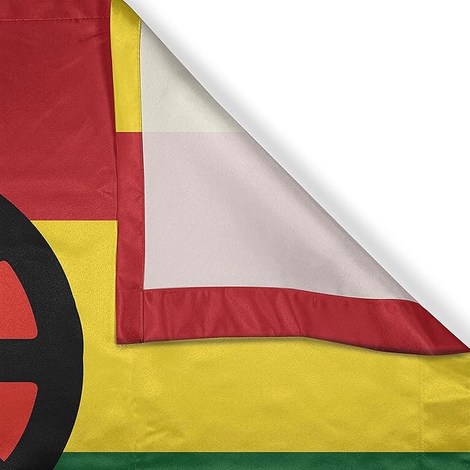 Ambesonne Rasta Kitchen Curtains, Iconic Barret Reggae and Jamaican Music Culture with Peace and Borders, Window Drapes 2 Panel Set for Kitchen Cafe Decor, 55" x 39", Green Red