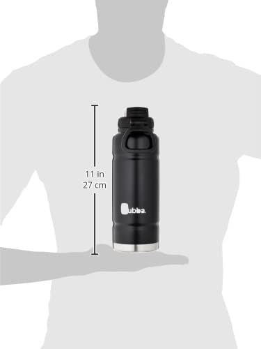 Bubba Trailblazer 40oz Vacuum-Insulated Stainless Steel Water Bottle with Straw & Carry Handle, Keeps Drinks Cold up to 24hrs, Great for Travel, Work, School, & More, Licorice