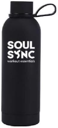 SoulSync Workout Essentials Thermal Water Bottle (Black)