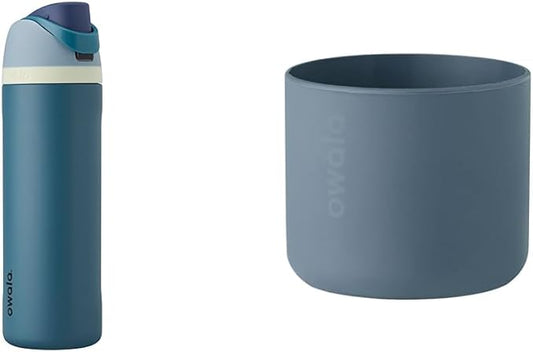 Owala 24-oz Insulated Water Bottle and 32-oz Silicone Protective Sleeve Bundle