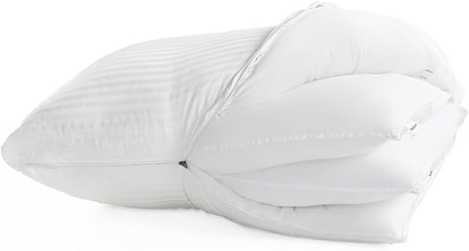 Bedsure Fluffy Adjustable Layer Standard Pillow - Soft Pillows Standard Size Set of 2 with 100% Cotton Cover, Luxury Bed Pillows for Sleeping, Firm Pillows for Side, Back, Stomach Sleepers