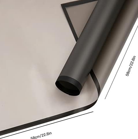 fondleadmiringly Flower Wrapping Paper, Flower Shop Paper, Waterproof Wrapping Paper, semi Transparent Wrapping Paper (1-black) 20 sheets