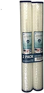 WFD, WF-PE205 2.5"x20" 5 Micron Pleated Sediment Water Filter Cartridge, Fits in 20" Standard Size Housings of Filter Systems (2 Pack, 5 Micron)