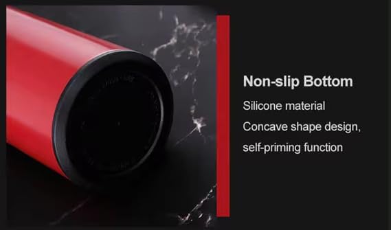 Smart Stainless Steel Water Bottle with LED Temperature Display, 16oz (480ml), Double Wall, Reusable Tumbler (Black)