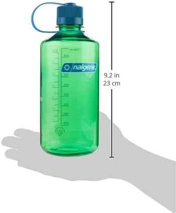 Nalgene Sustain Tritan BPA-Free Water Bottle Made with Material Derived from 50% Plastic Waste, 32 OZ, Narrow Mouth, Parrott Green