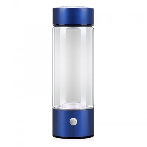 Hydrogen Water Bottle, Portable Hydrogen Water Bottle Generator, Ion Water Bottle Improve Water Quality in 3 Minutes, Water Ionizer Machine Suitable for Daily Drinking (Sapphire Blue), H20G0