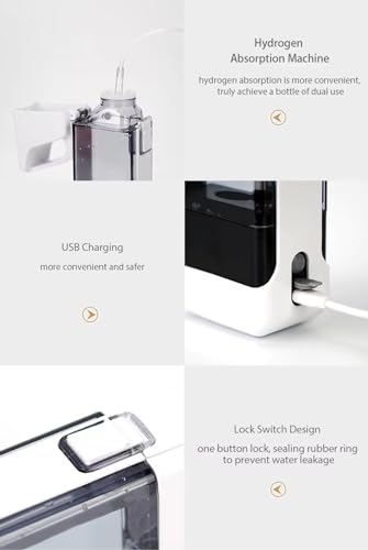 Joroki Home & Care Hydrogen Water Bottle Portable Rechargeable Hydrogen Generator (White)