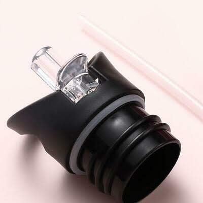 Stainless Water Bottle with Panda Design 600ml with Sport Top (White)