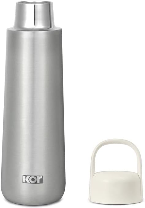 Kor Melrose 20oz Double Wall Insulated Water Bottle - Keeps Beverages Hot for 12hrs, Cold for 24hrs - Stainless Steel Design - Contoured Perfect Spout for Drinking