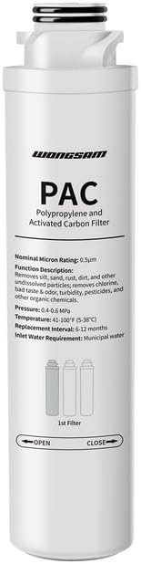PAC Replacement Filter (1st) for YQC-002 Reverse Osmosis Water Filtration System