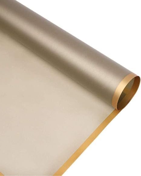 fondleadmiringly Flower Wrapping Paper, Flower Shop Paper, Waterproof Wrapping Paper, semi Transparent Wrapping Paper (1-gold) 20 sheets