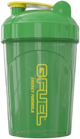 G Fuel Glow-In-The-Dark Shaker Bottle, Drink Mixer for Pre Workout, Protein Shake, Smoothie Mix, Meal Replacement Shakes, Energy Powder and More, Blender Cup, Portable Safe, BPA Free Plastic - 16 oz
