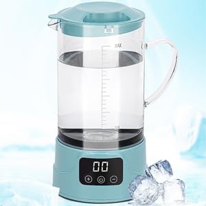 Hydrogen Water Pitcher, 1.5L Hydrogen Water Bottle Generator with SPE PEM Technology, Quick Electrolysis, LED Touch Display, for Home Fitness Office Daily