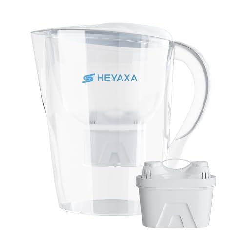 Water Filter Pitchers for Tap and Drinking Water, 10-Cup Capacity, BPA Free, Removes Chlorine, Lead, Forver Chemicals (Milky White)