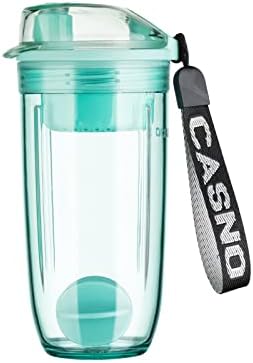 Protein Shaker Water Bottle BPA Free Drinking Bottle for Fitness Gym and Outdoor Sports Shaker Bottle with Lanyard, Pink