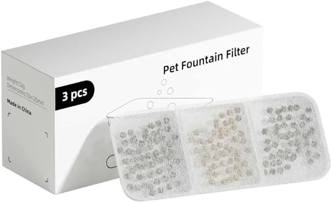 PET WATER FOUNTAIN FILTERS, 3 Pieces Set Pack, Using for W4L Pet Water Fountain