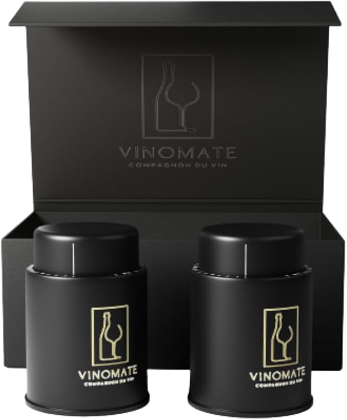 Wine stopper | 2 Ultimate Wine & Champagne Stoppers | Wine Gift : Premium Vacuum wine bottle Stopper to Save Every Drop | Wine Corks and wine Accessories | Grandpa Gifts - gifts for men