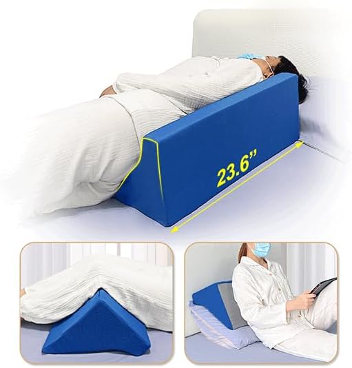 Bed Wedge Pillow for Side Sleeping Seniors Adults Body Positioners Incline Triangle Medical Bed Sore Pillows Post Surgery Elderly Bedsore Pressure Relief Foam Side Sleeper Back Leg Support