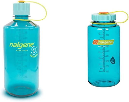 Nalgene 32oz Wide & Narrow Mouth BPA-Free Tritan Plastic Water Bottle