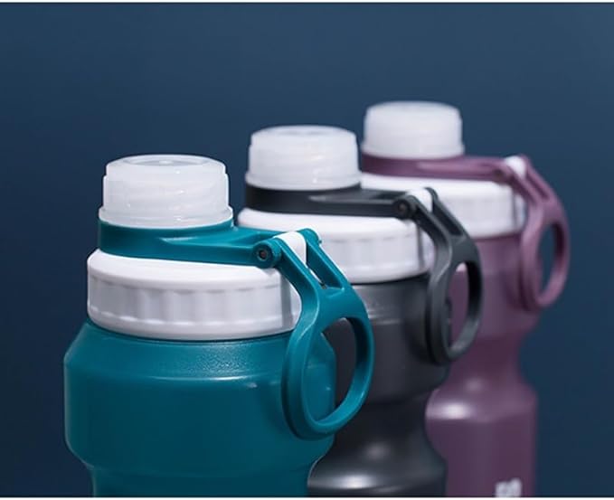 Kids Water Bottle，Sports Water Bottle, Plastic Water Bottle,BPA-Free,Leak-Proof, Reusable Water Bottle for School, Outdoor,Gym, Running, Hiking (Grey (26 OZ))