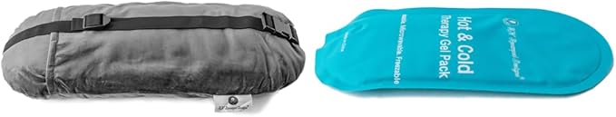 Hysterectomy, Mastectomy Seatbelt Pillow with Therapy Hot/Cold Gel Pack, Purposeful Protection Gift for Healing Surgical Incision after Abdominal or Chest Surgery for Women and Men (Gray)