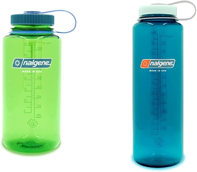 Nalgene Sustain Tritan BPA-Free Water Bottle Made with Material Derived from 50% Plastic Waste, 32 OZ, Wide Mouth