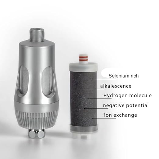 Microelement Hydrogen Water Filter, Alkaline Mineral Drinking Water, Kitchen Filtration, Shower Water Filter, Remove Chlorine and Impurity, Filter Replaceable, for Household Hotel (Filter Element)