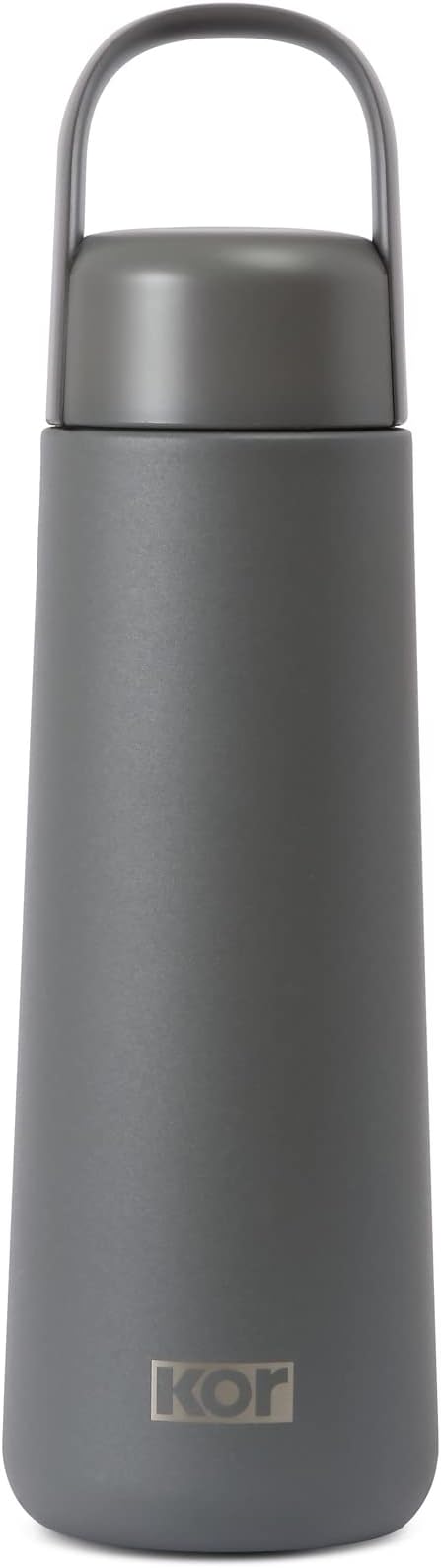 KOR Melrose 20oz Double Wall Insulated Water Bottle - Keeps Beverages Hot for 12hrs, Cold for 24hrs - Stainless Steel Design - Contoured Perfect Spout for Drinking