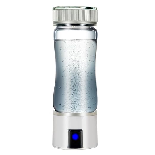 Hydrogen Water Bottle, 350ml 3000 ppb PEM SPE Technology Portable Hydrogen Water Ionizer Machine Essentials for Men Women, Rechargeable Hydrogen Water Generator for Home Office Travel
