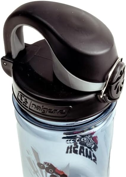 Nalgene Sustain Tritan BPA-Free Kids On The Fly Water Bottle Made with Material Derived from 50% Plastic Waste, Leak Proof, Durable, BPA Free, Carabiner Friendly, Reusable, 12 oz