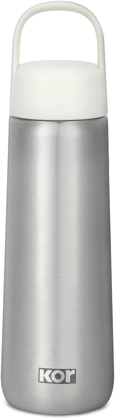 Kor Melrose 20oz Double Wall Insulated Water Bottle - Keeps Beverages Hot for 12hrs, Cold for 24hrs - Stainless Steel Design - Contoured Perfect Spout for Drinking