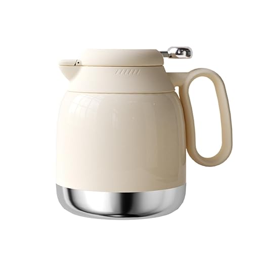 JOHNSMITH Hydrogen Water Kettle 50oz Stainless Steel Thermostatic Kettle Hydrogen-Rich Water and Weakly Alkaline Water(White)