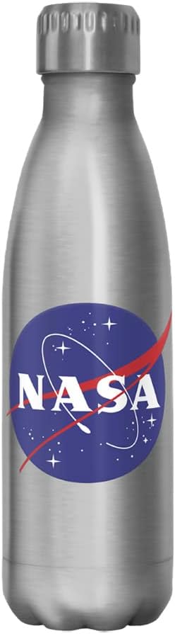 Fifth Sun NASA Logo 17 oz Stainless Steel Water Bottle, 17 Ounce, Multicolored