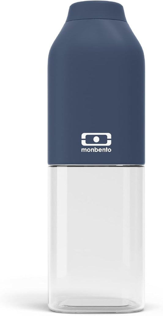 monbento - Clear Reusable Water Bottle MB Positive M blue Infinity - 17 floz/500 ml Water Bottle Perfect for Work, Travel, Sport, Picnic - Compact, Leakproof BPA Free Water Bottle - Blue
