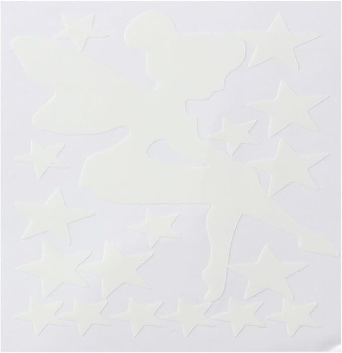 6Pcs Luminous Decorative Wall Stickers,Luminous Light Switch Decals Glow in The Dark,Magic Fairy Wall Stickers(Blue Light)